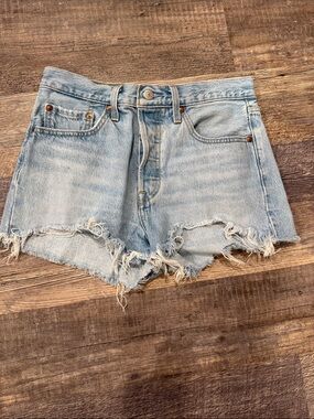 Levi's Light Wash Denim Jean Shorts